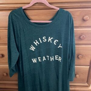 Torrid Green Whiskey Weather Women's Tee, Torrid size 4